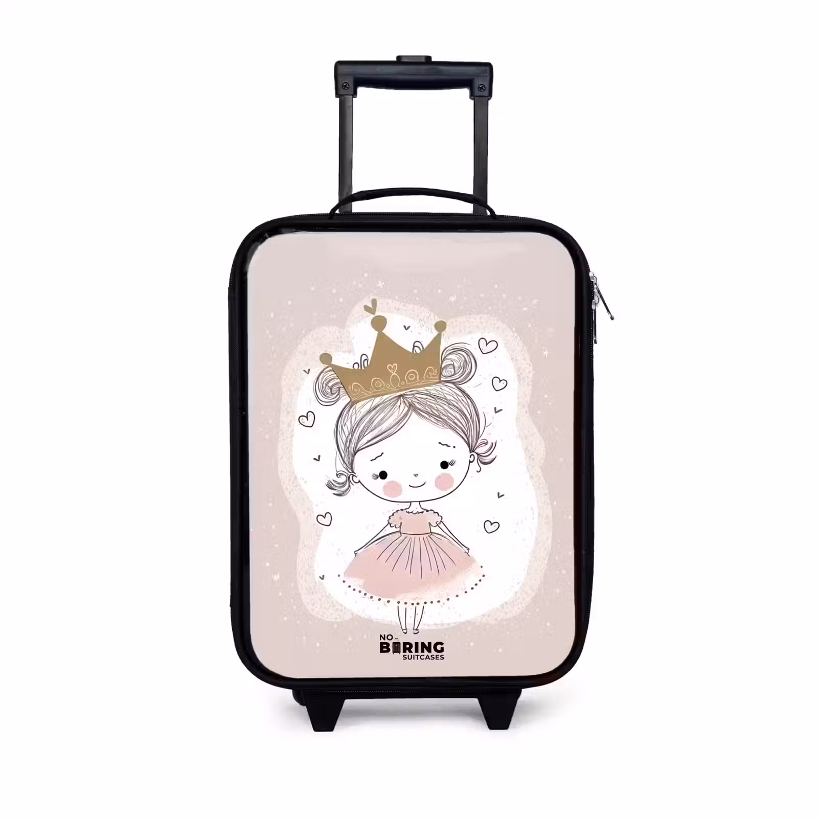 Children's suitcase - Princess on colored background with hearts — 1