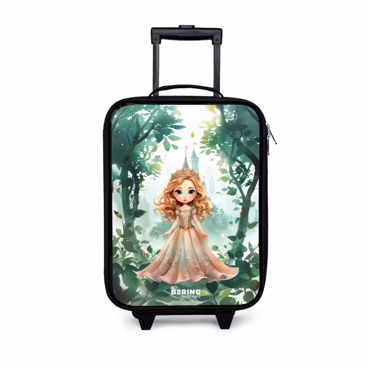 Children's suitcase - Girl with blond hair in the forest — 1