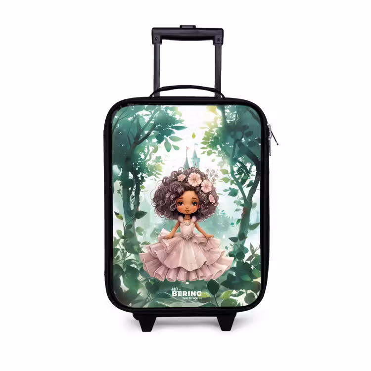 Children's suitcase - Girl with dark curls in the forest — 1