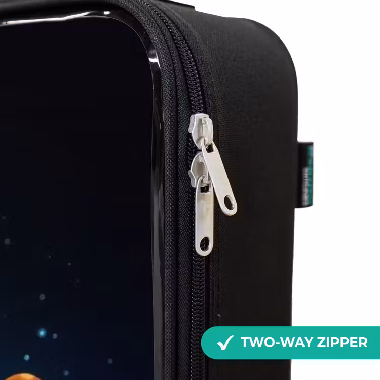 Children's suitcase - Orange rocket in the starry sky — 5