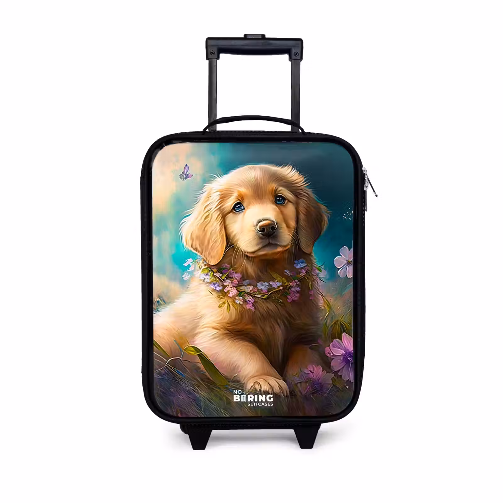 Children's suitcase - Golden puppy in the grass — 1