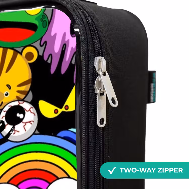 Children's suitcase - Chaotic colorful monster pattern — 5