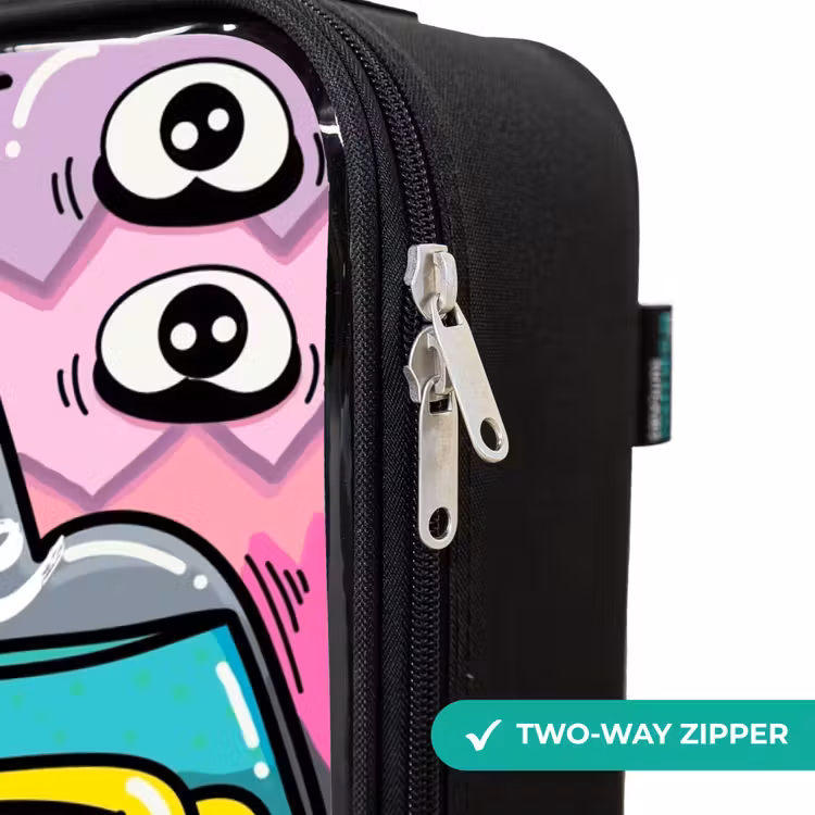 Children's suitcase - Expressive and busy pattern with samples — 5