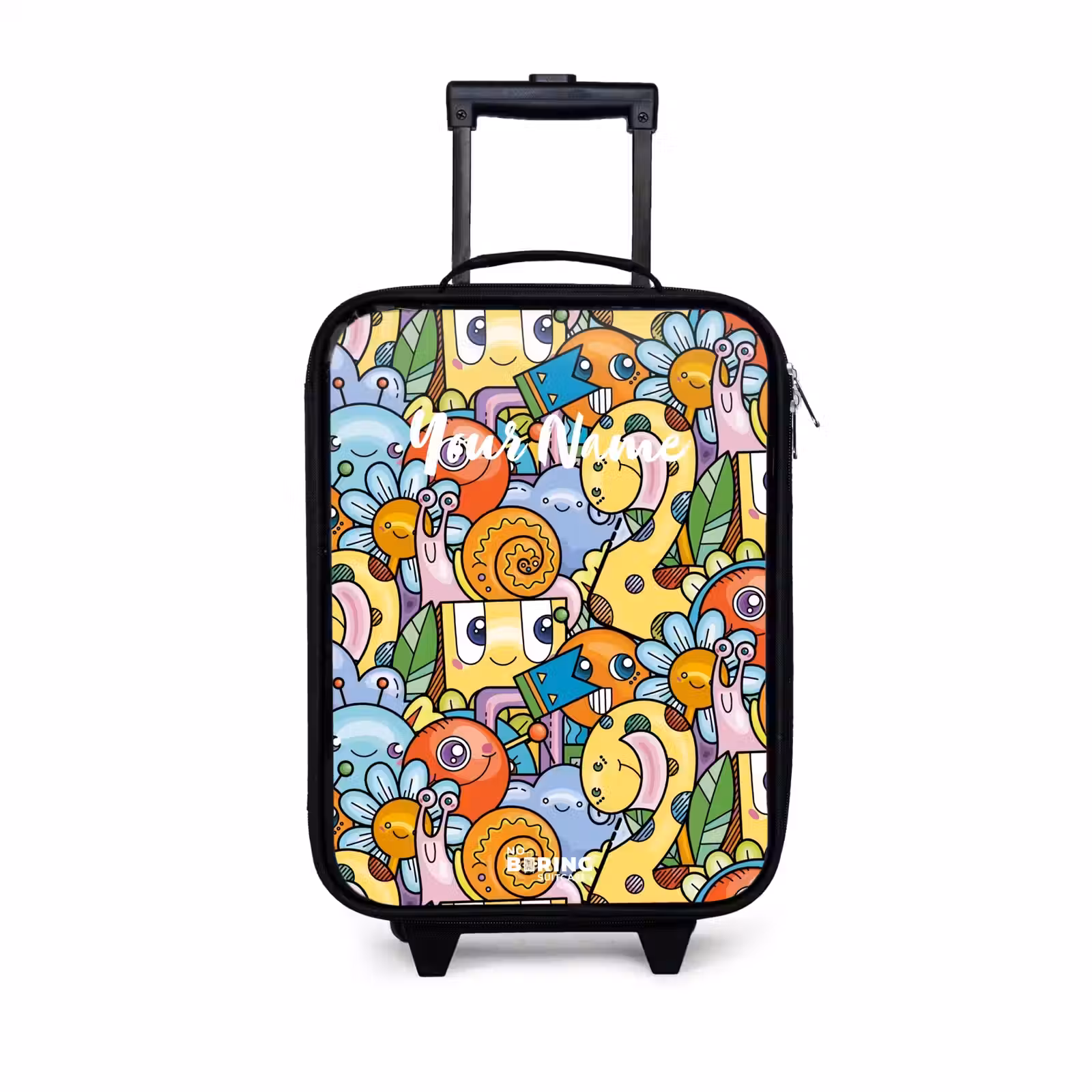 Children's suitcase - Cartoon of different creatures and faces — 1