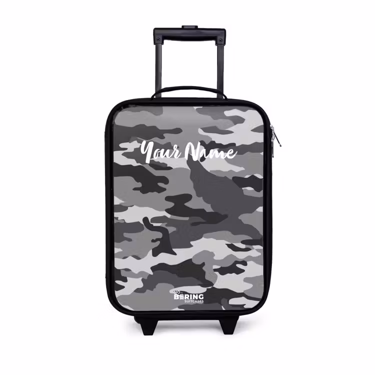 Children's suitcase - Camo Gray — 1