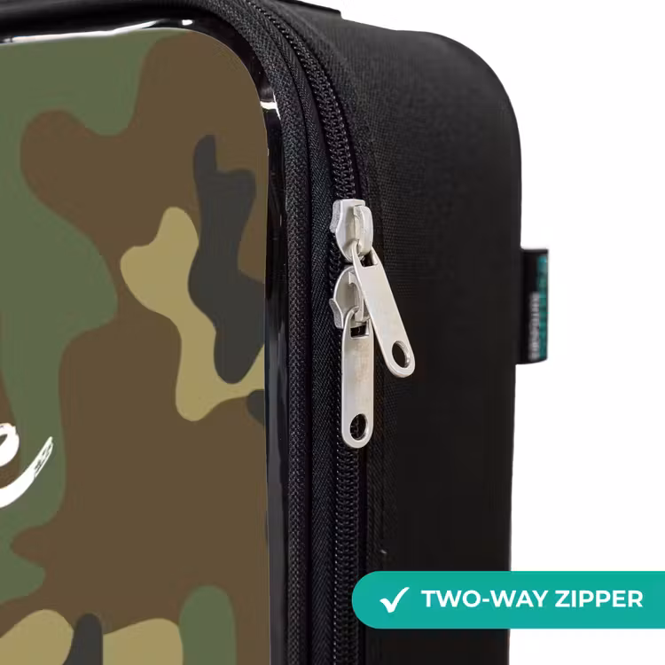 Children's suitcase - Green camouflage with sand color — 5
