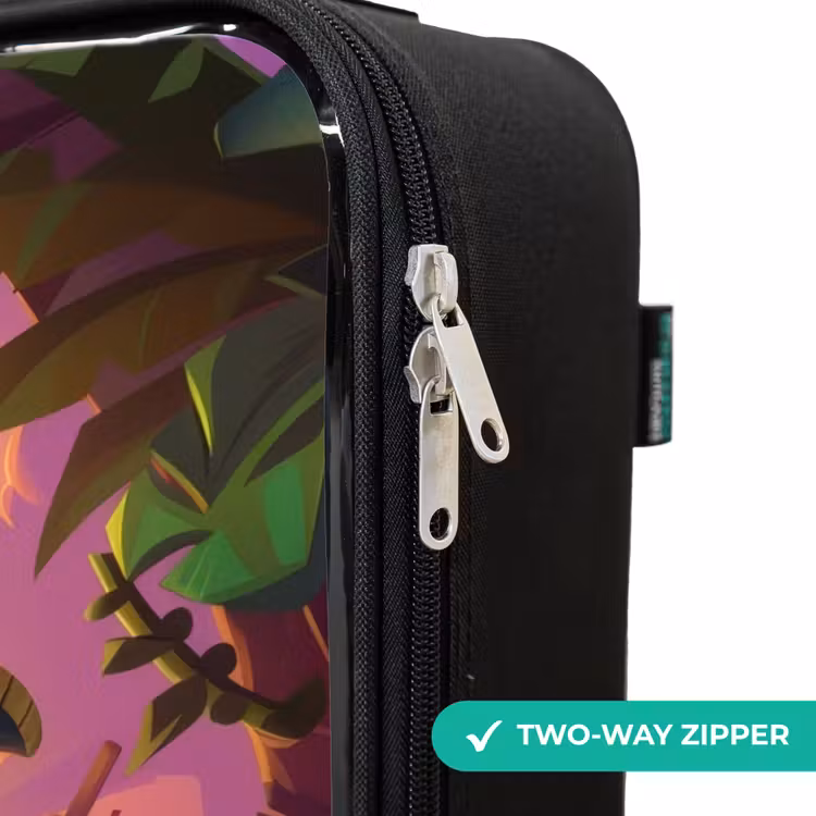Children's suitcase - Pirate flamingo on a tropical pad — 5