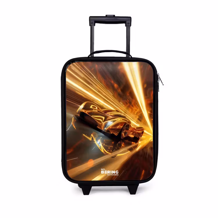 Children's suitcase - Golden race car in a tunnel — 1