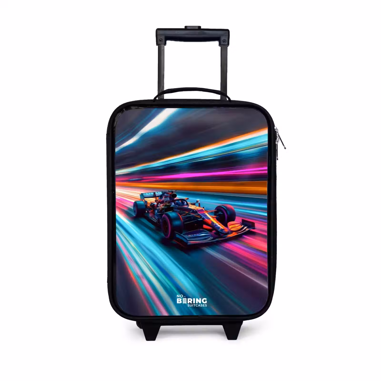 Children's suitcase - Race car with colorful light tracks — 1