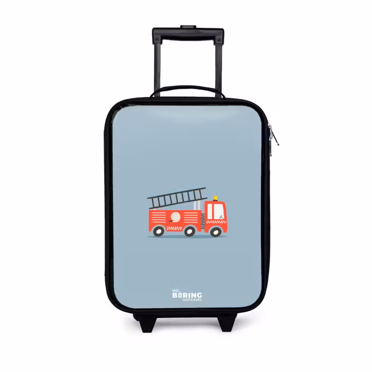 Children's suitcase - Fire engine blue background — 1