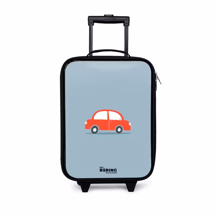 Children's suitcase - Red car blue background — 1