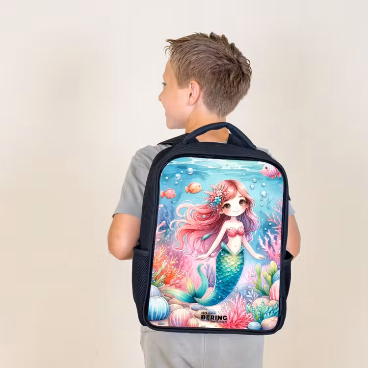 Kids backpack - Black - Kira crystal tail — 2