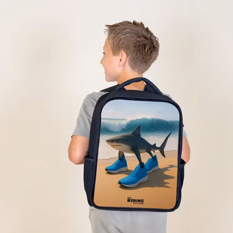 Kids backpack - Black - Tralalero tralala — 2