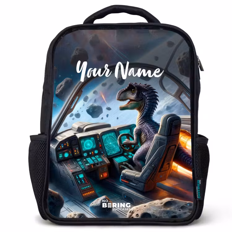 Kids backpack - Black - Astrodino — 1