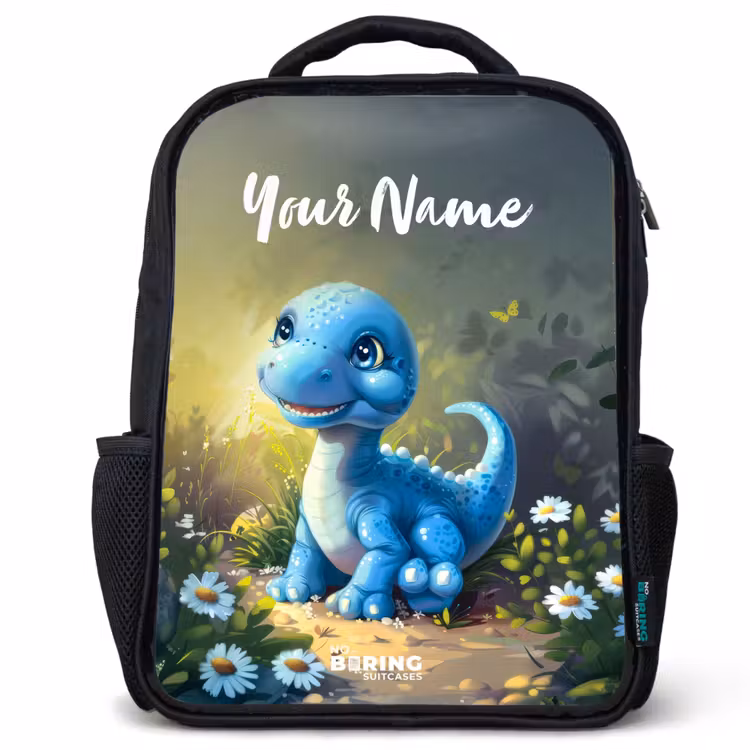 Kids backpack - Black - Branco Brontosaurus — 1