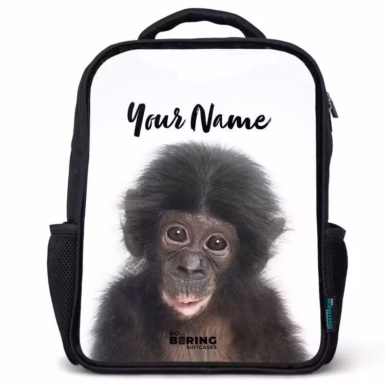 Kids backpack - Black - Charlie Chimp — 1