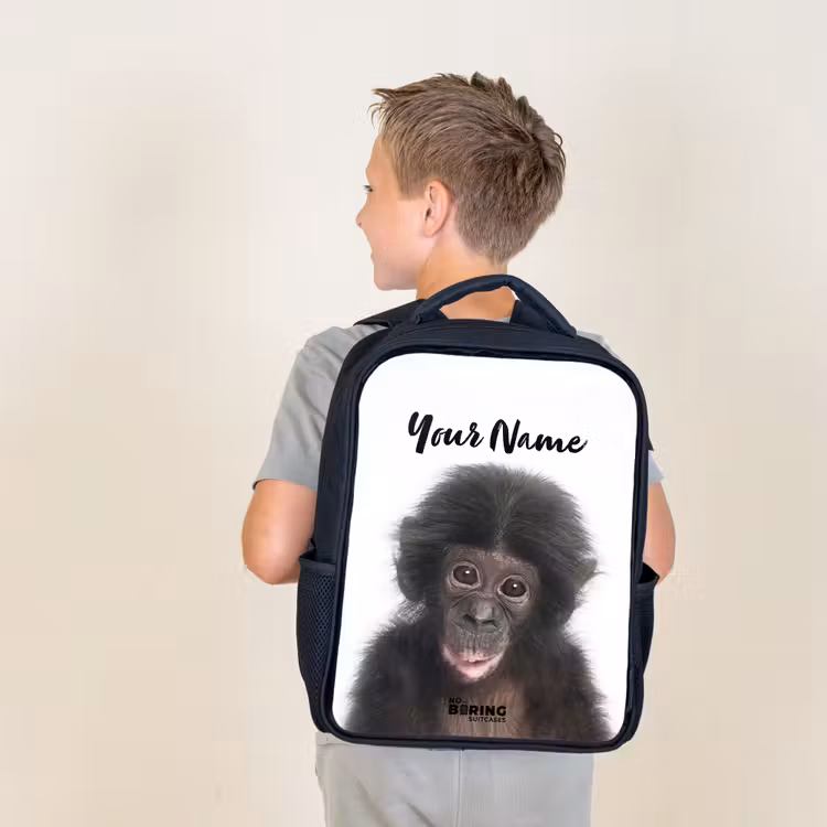 Kids backpack - Black - Charlie Chimp — 2