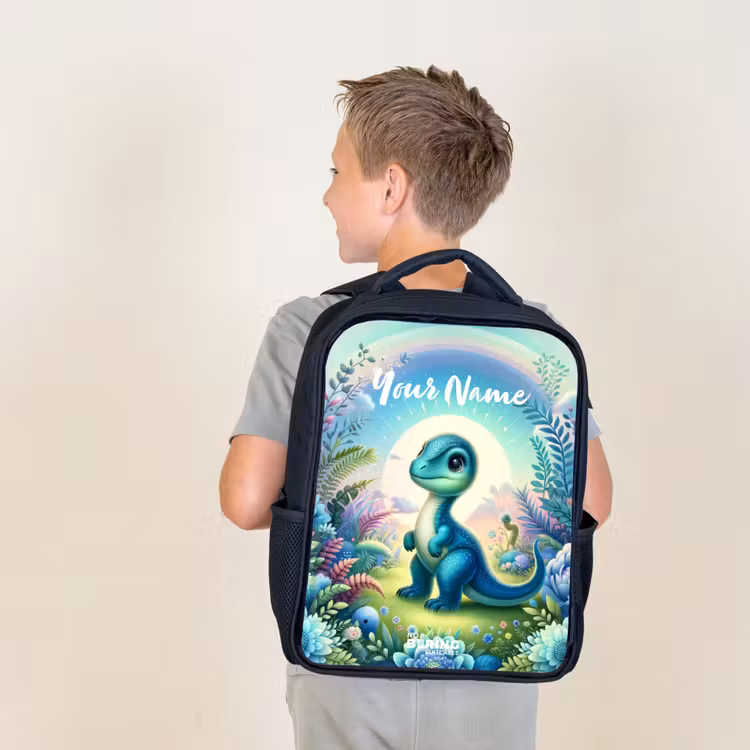 Kids backpack - Black - Django Dino — 2