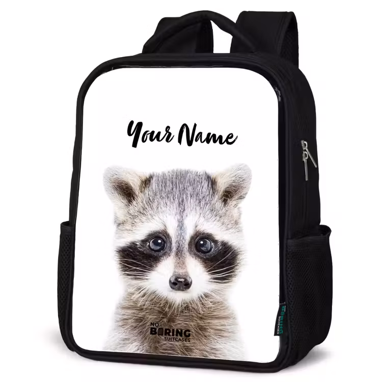 Kids backpack - Black - Rachid Racoon — 4
