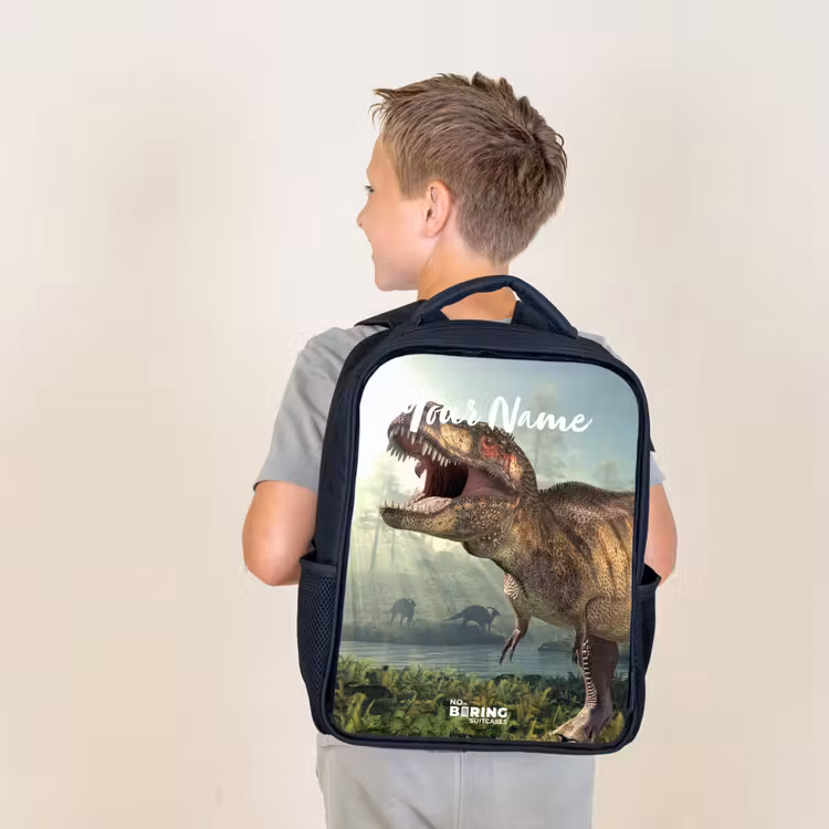Kids backpack - Black - Thijs Tyrannosaurus — 2