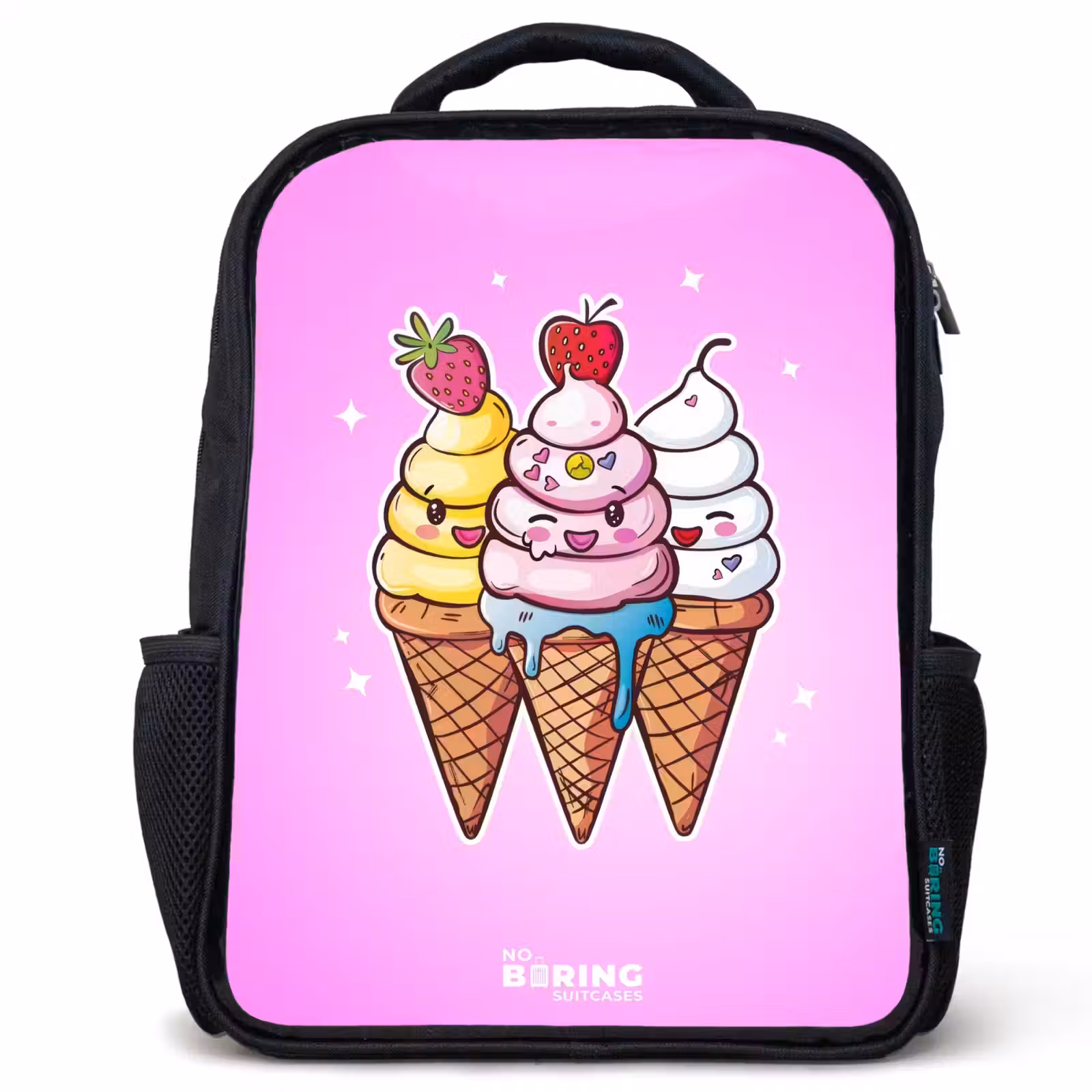 Kids backpack - Black - Melting swirls — 1