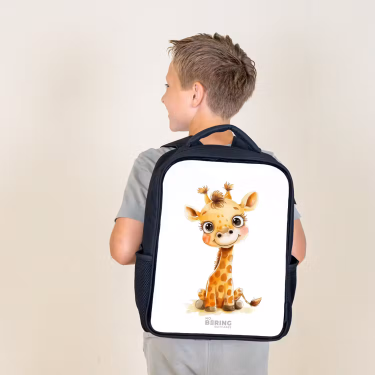 Kids backpack - Black - Baby giraffe — 2