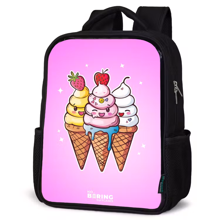 Kids backpack - Black - Melting swirls — 4