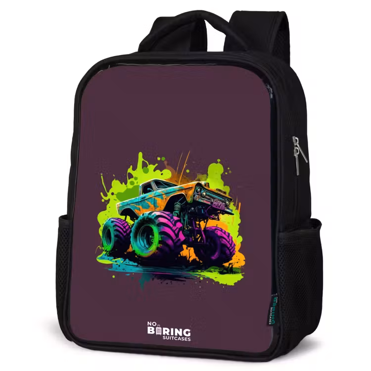 Kids backpack - Black - Neon Wheels — 4