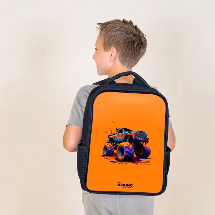 Kids backpack - Black - Rainbow Wheels — 2