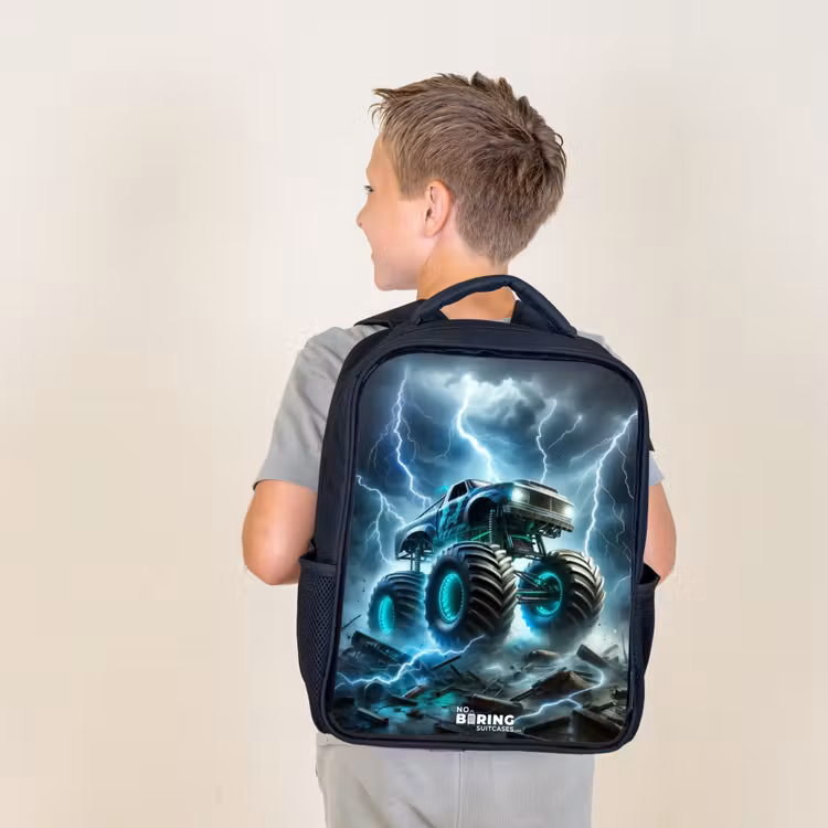 Kids backpack - Black - Thunder Wheels — 2