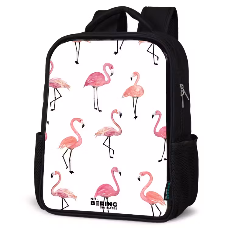 Kids backpack - Black - Flamingo party — 4