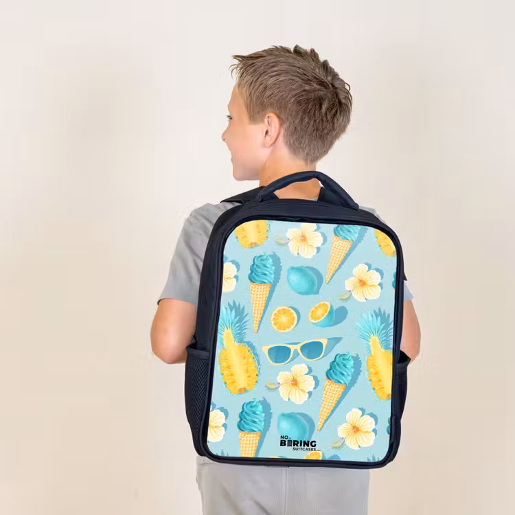 Kids backpack - Black - Ibiza icecream — 2