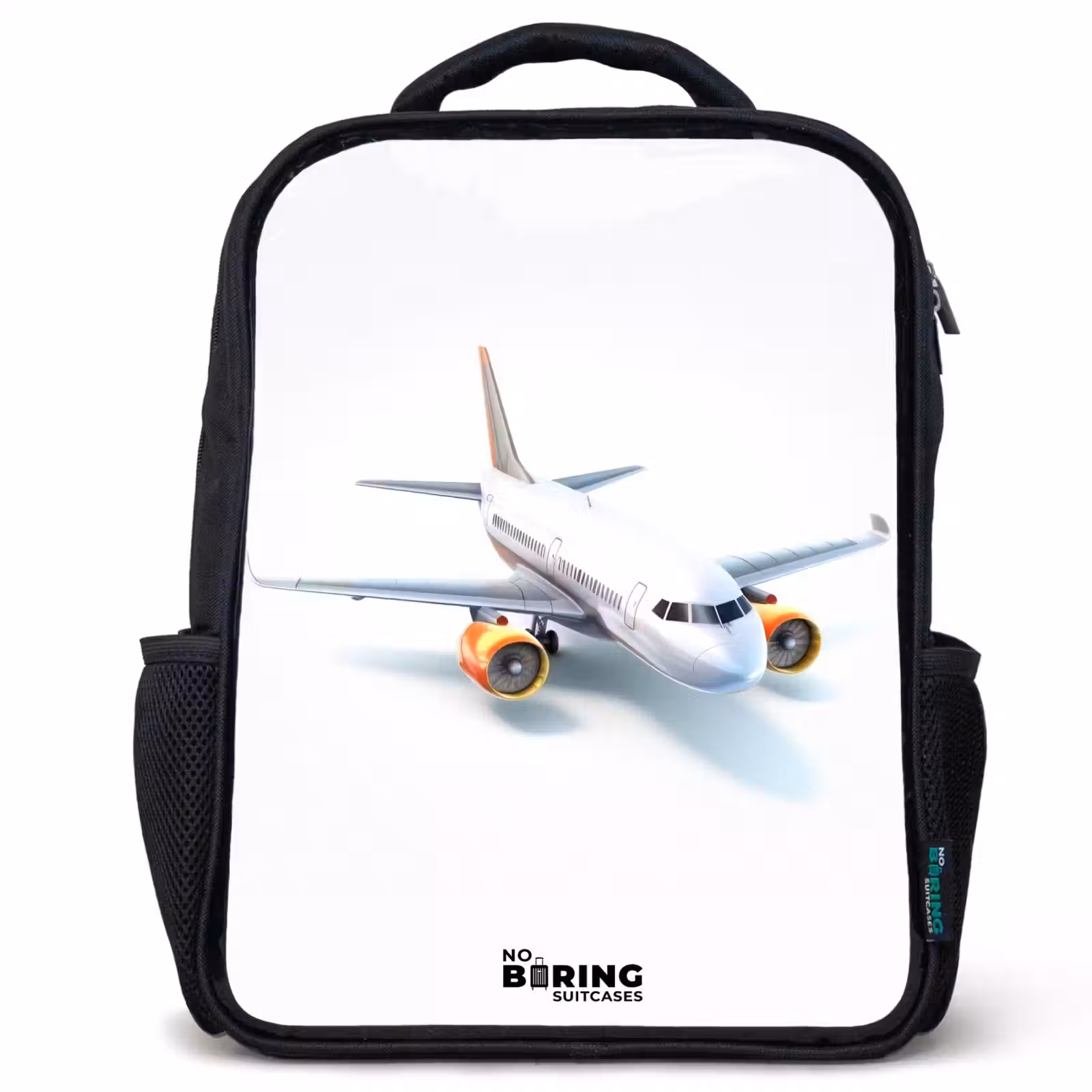 Kids backpack - Black - White whirlwind — 1