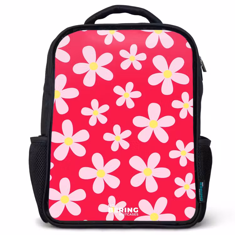 Kids backpack - Black - Daisy mania hotpink — 1