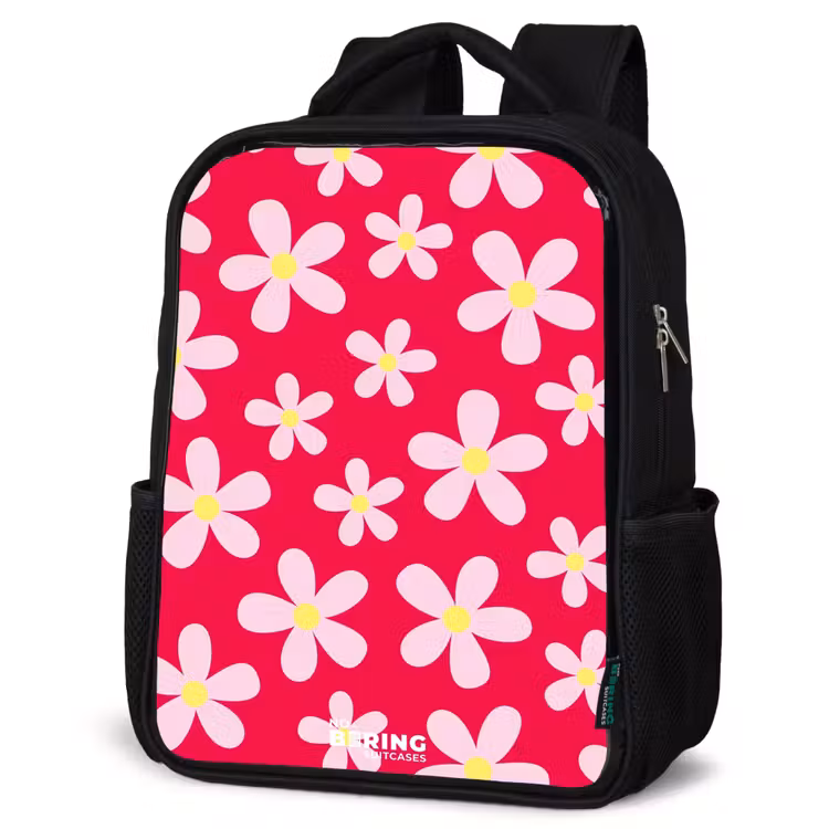 Kids backpack - Black - Daisy mania hotpink — 4