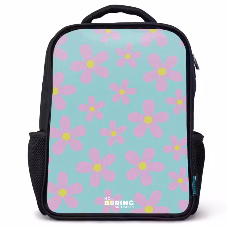 Kids backpack - Black - Daisy mania mint — 1