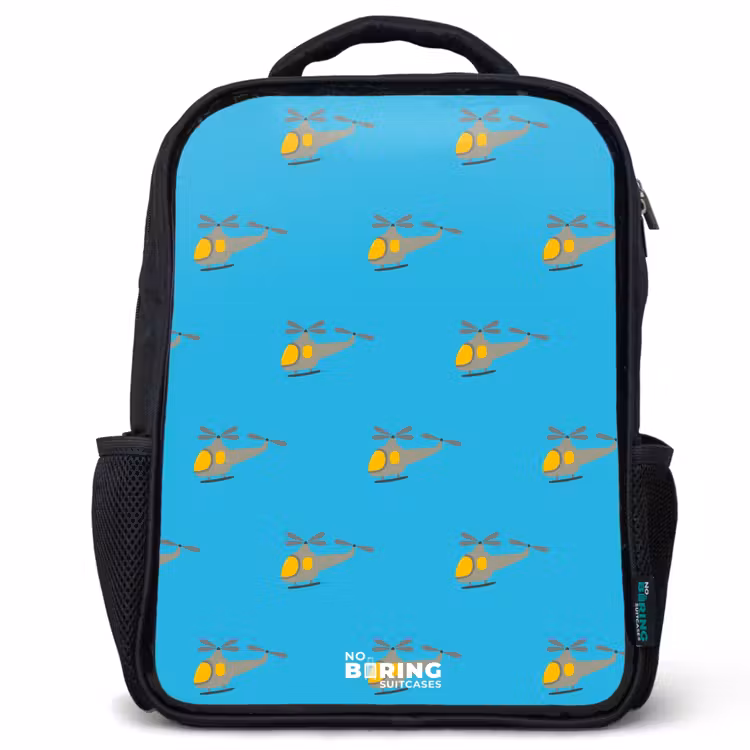 Kids backpack - Black - Helicopter fuss — 1
