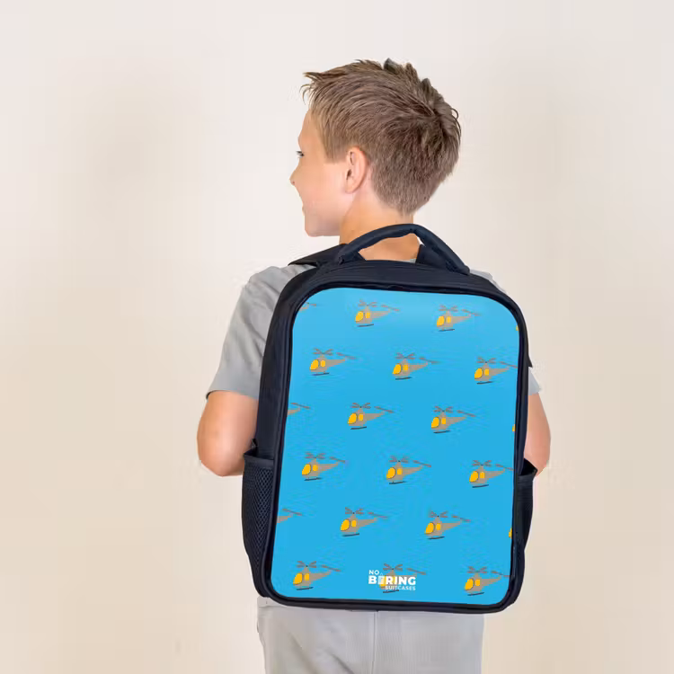 Kids backpack - Black - Helicopter fuss — 2