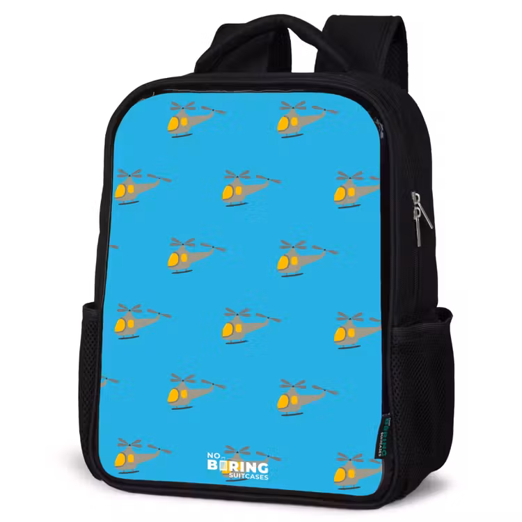 Kids backpack - Black - Helicopter fuss — 4