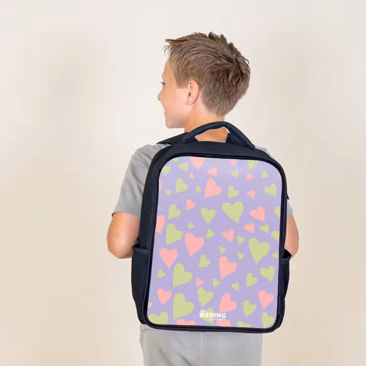 Kids backpack - Black - Lovely lilac — 2