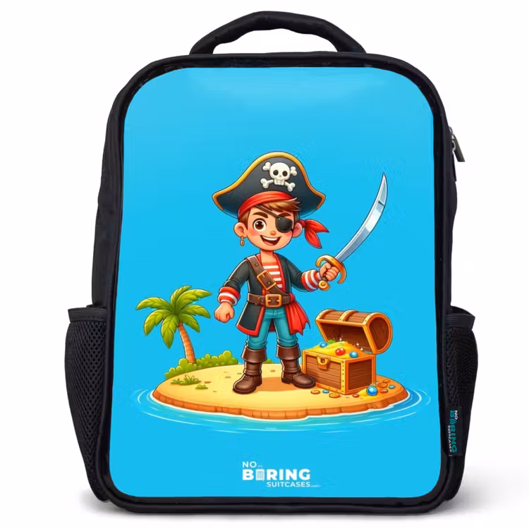 Kids backpack - Black - Pirate ready to plunder — 1