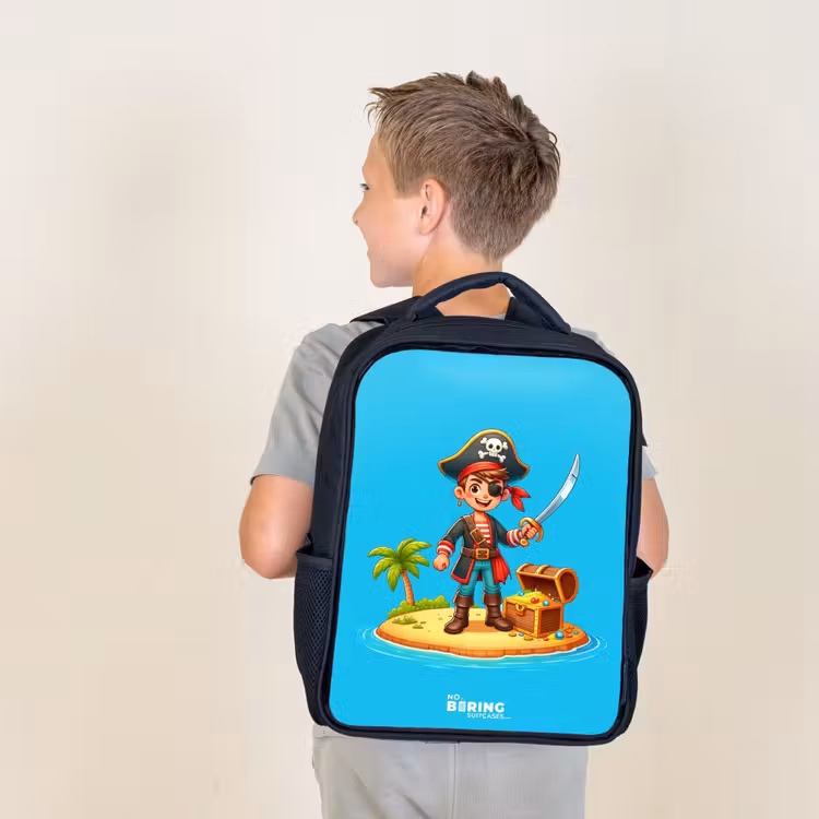 Kids backpack - Black - Pirate ready to plunder — 2