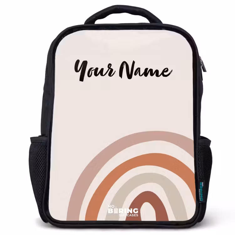 Kids backpack - Black - Raw rainbow natural — 1