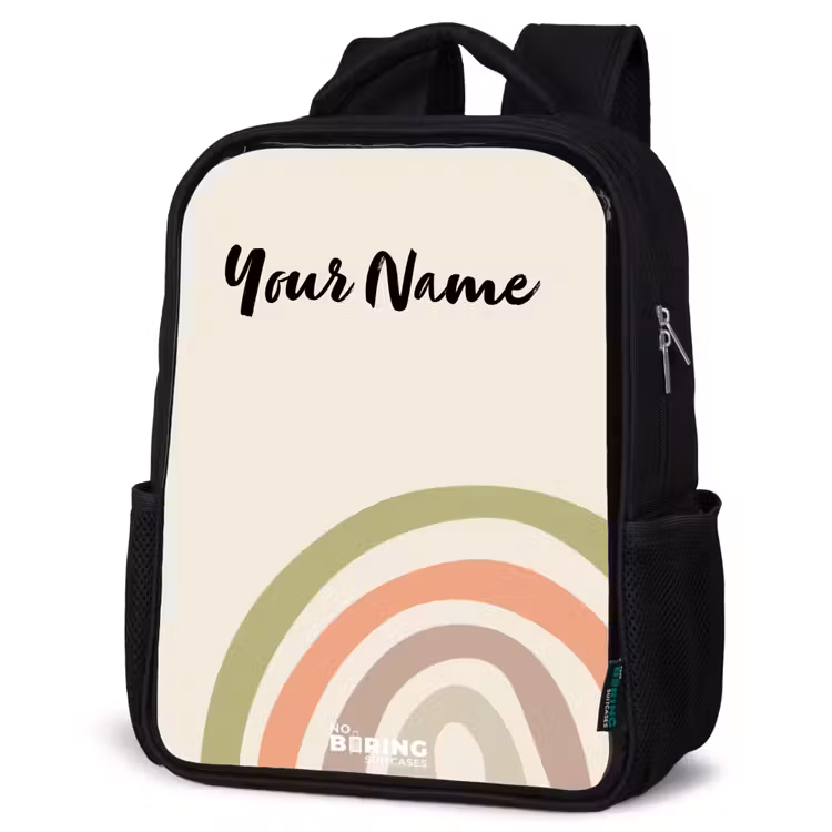 Kids backpack - Black - Raw rainbow pastel — 4