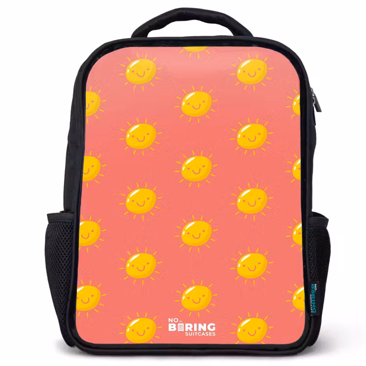 Kids backpack - Black - Sunny situation coral — 1