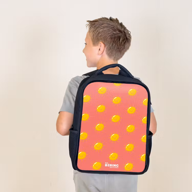 Kids backpack - Black - Sunny situation coral — 2