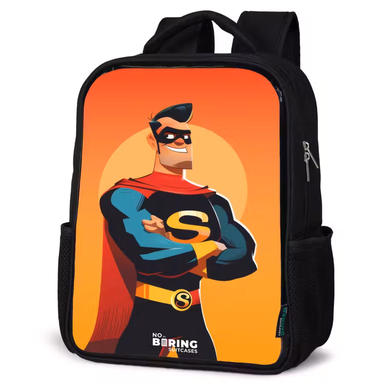 Kids backpack - Black - Sunny superhero — 4