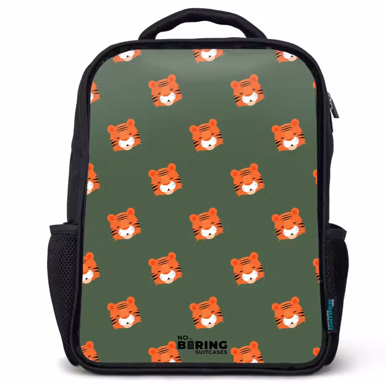 Kids backpack - Black - Tiger turbulence — 1