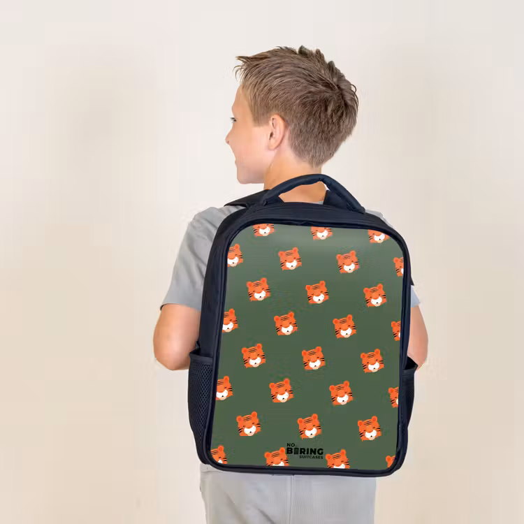 Kids backpack - Black - Tiger turbulence — 2