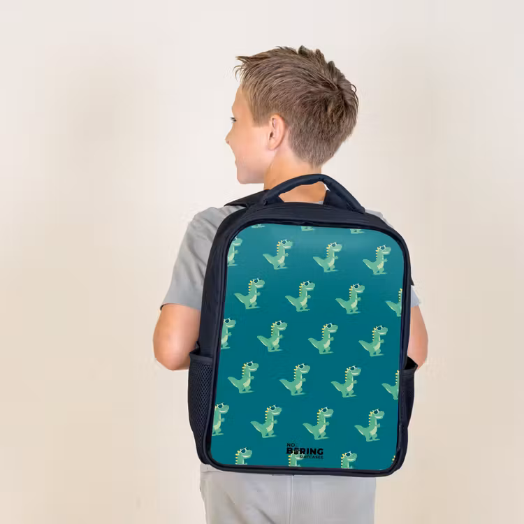 Kids backpack - Black - Tyranosaurus specs — 2